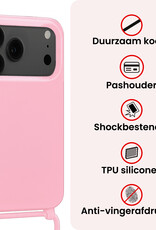 NoXx NoXx iPhone 17 Pro Max Hoesje met Koord - Lichtroze