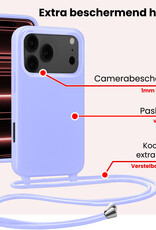 NoXx NoXx iPhone 17 Pro Max Hoesje met Koord Met Screenprotector - Lila