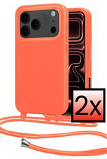 NoXx NoXx iPhone 17 Pro Max Hoesje met Koord - Papaya - 2 PACK