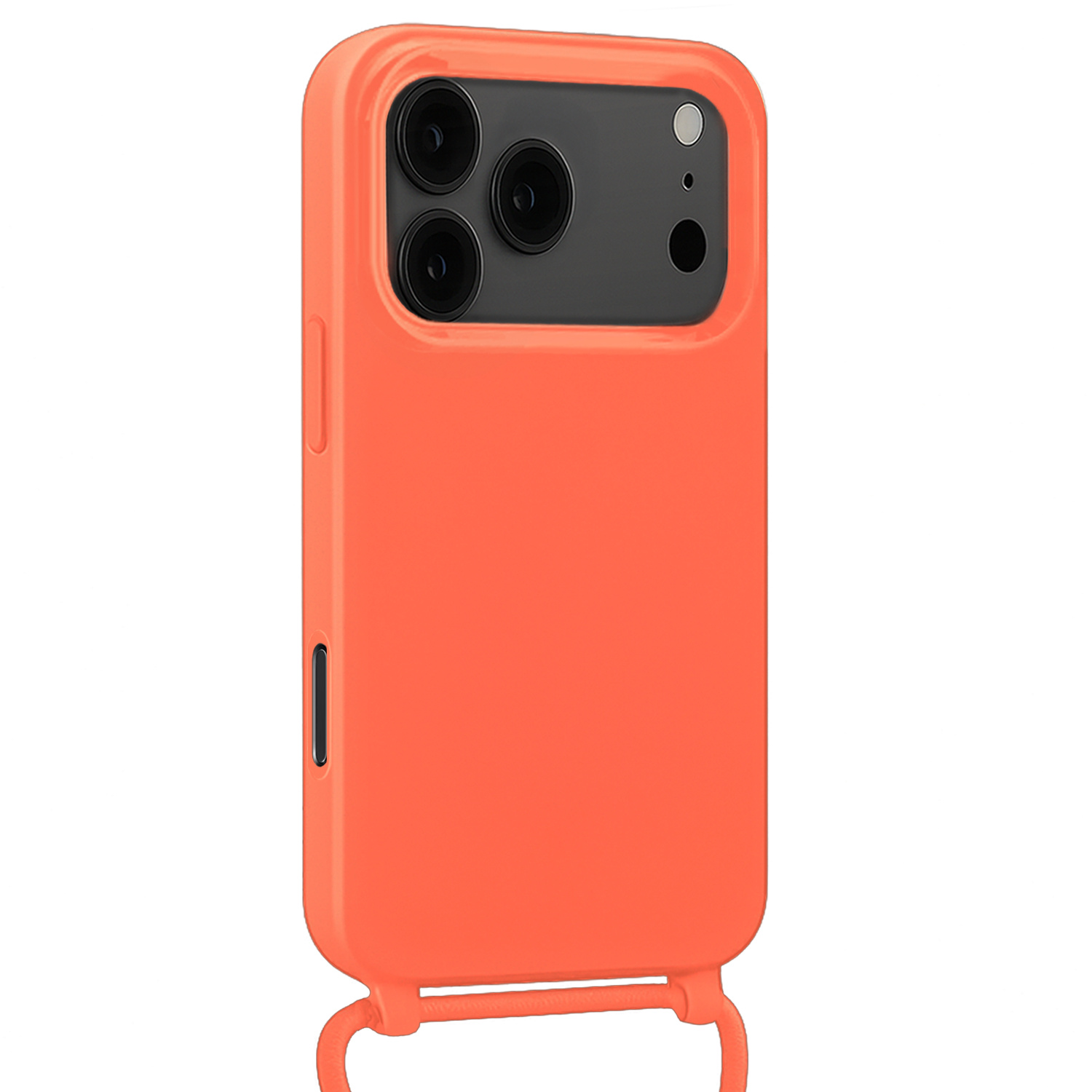 NoXx NoXx iPhone 17 Pro Max Hoesje met Koord Met Screenprotector - Papaya