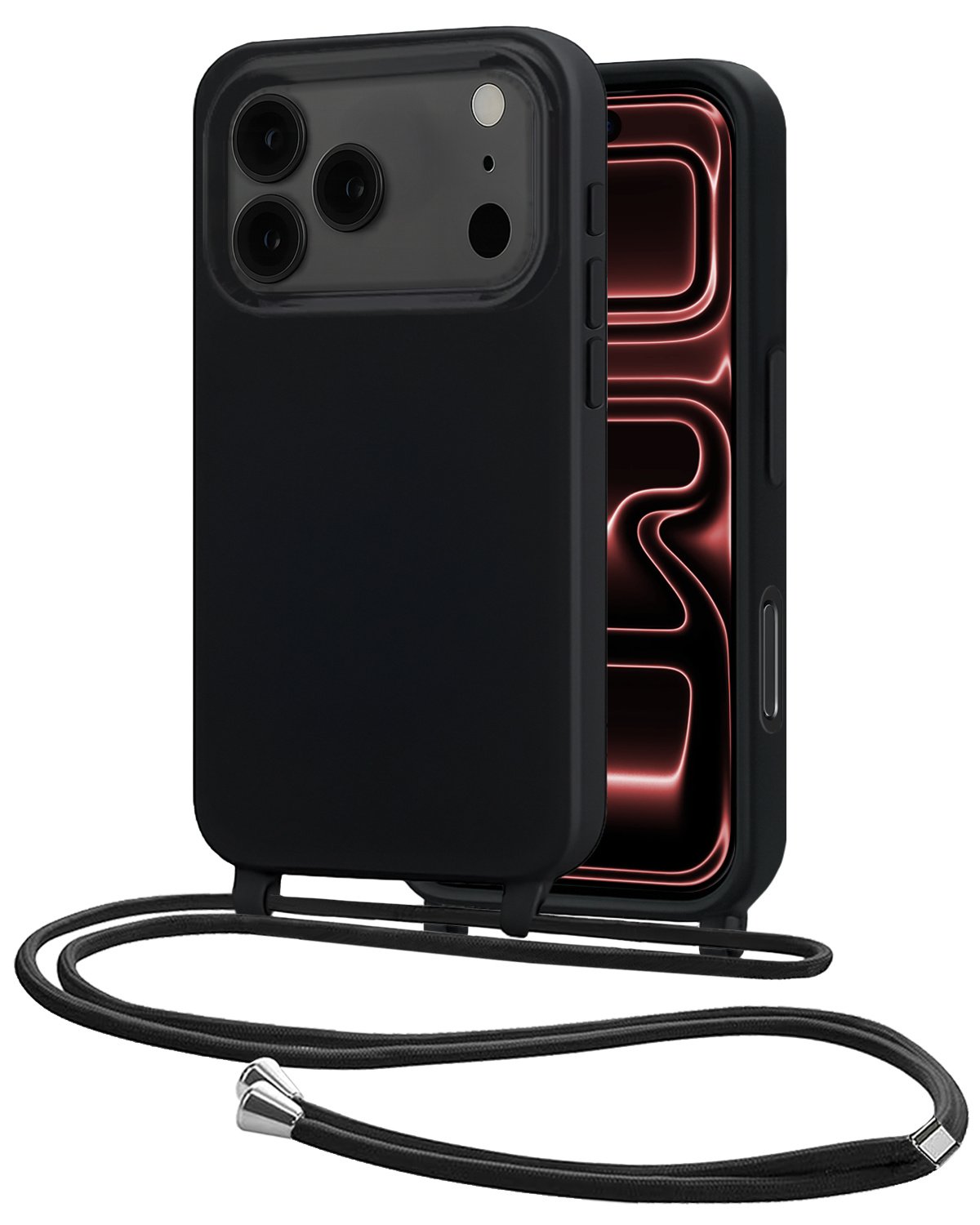 NoXx NoXx iPhone 17 Pro Max Hoesje met Koord - Zwart