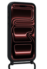 NoXx NoXx iPhone 17 Pro Max Hoesje met Koord Met 2x Screenprotector - Zwart