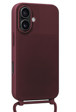 Nomfy Nomfy iPhone 17 Hoesje met Koord Met 2x Screenprotector - Aubergine