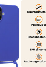 Nomfy Nomfy iPhone 17 Hoesje met Koord - Fel Blauw