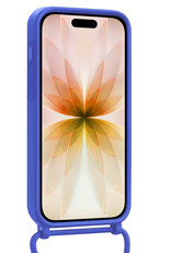 Nomfy Nomfy iPhone 17 Hoesje met Koord Met Screenprotector - Fel Blauw