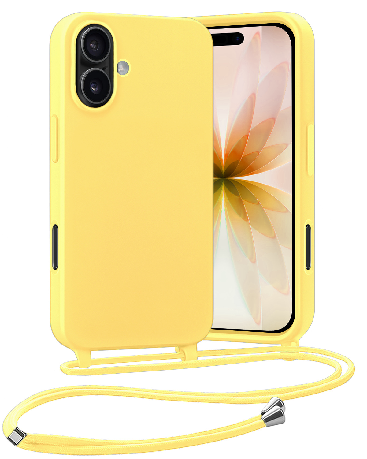 Nomfy Nomfy iPhone 17 Hoesje met Koord - Geel