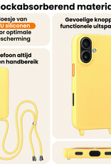 Nomfy Nomfy iPhone 17 Hoesje met Koord - Geel