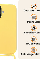 Nomfy Nomfy iPhone 17 Hoesje met Koord Met Screenprotector - Geel