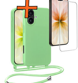 Nomfy Nomfy iPhone 17 Hoesje met Koord Met Screenprotector - Groen