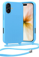 Nomfy Nomfy iPhone 17 Hoesje met Koord - Lichtblauw