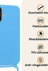 Nomfy Nomfy iPhone 17 Hoesje met Koord - Lichtblauw - 2 PACK