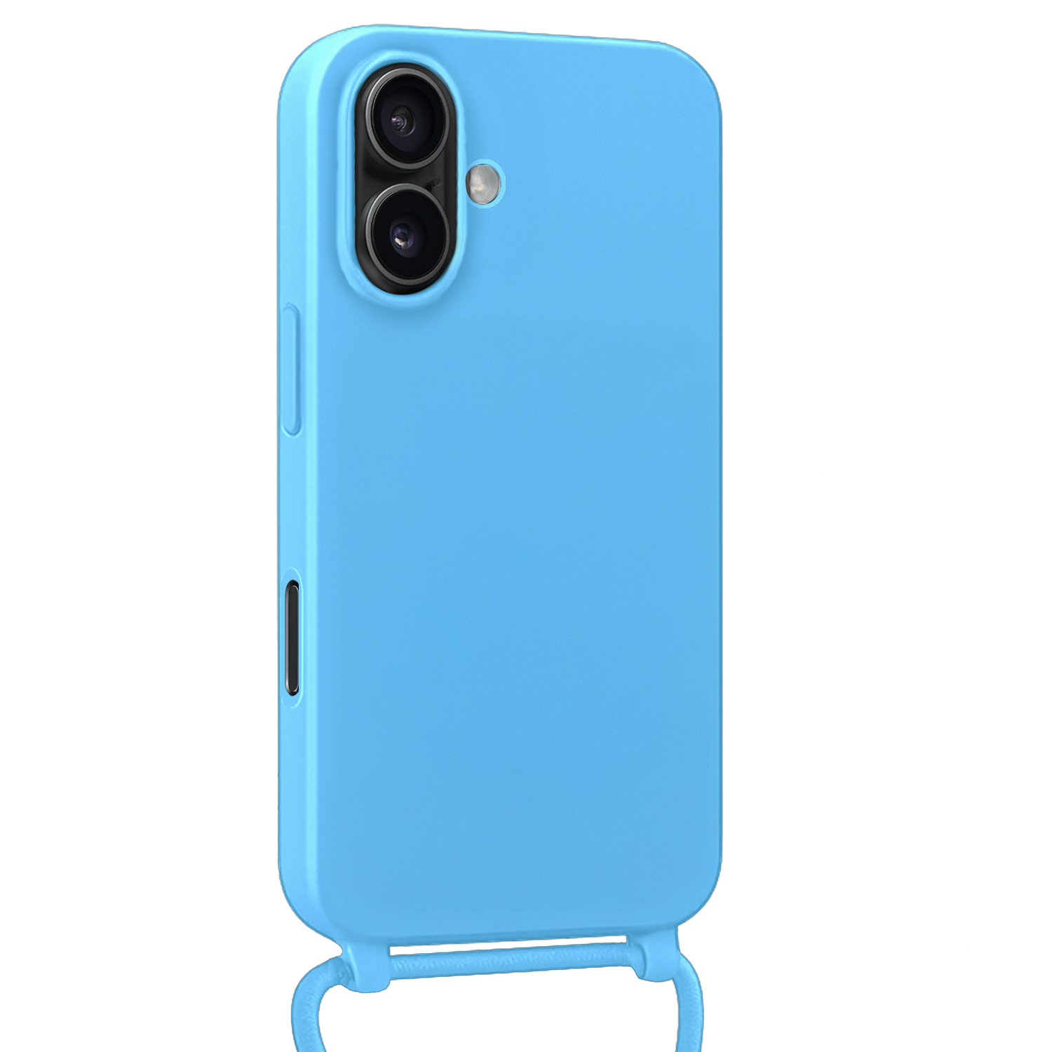 Nomfy Nomfy iPhone 17 Hoesje met Koord - Lichtblauw - 2 PACK
