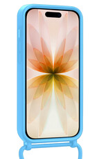 Nomfy Nomfy iPhone 17 Hoesje met Koord - Lichtblauw - 2 PACK