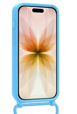 Nomfy Nomfy iPhone 17 Hoesje met Koord Met Screenprotector - Lichtblauw