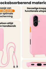 Nomfy Nomfy iPhone 17 Hoesje met Koord - Lichtroze