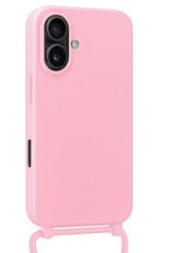 Nomfy Nomfy iPhone 17 Hoesje met Koord Met Screenprotector - Lichtroze