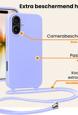 Nomfy Nomfy iPhone 17 Hoesje met Koord - Lila - 2 PACK