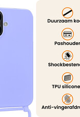 Nomfy Nomfy iPhone 17 Hoesje met Koord Met Screenprotector - Lila