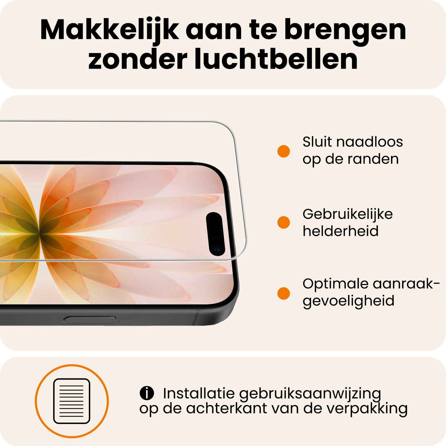 Nomfy Nomfy iPhone 17 Hoesje met Koord Met Screenprotector - Lila