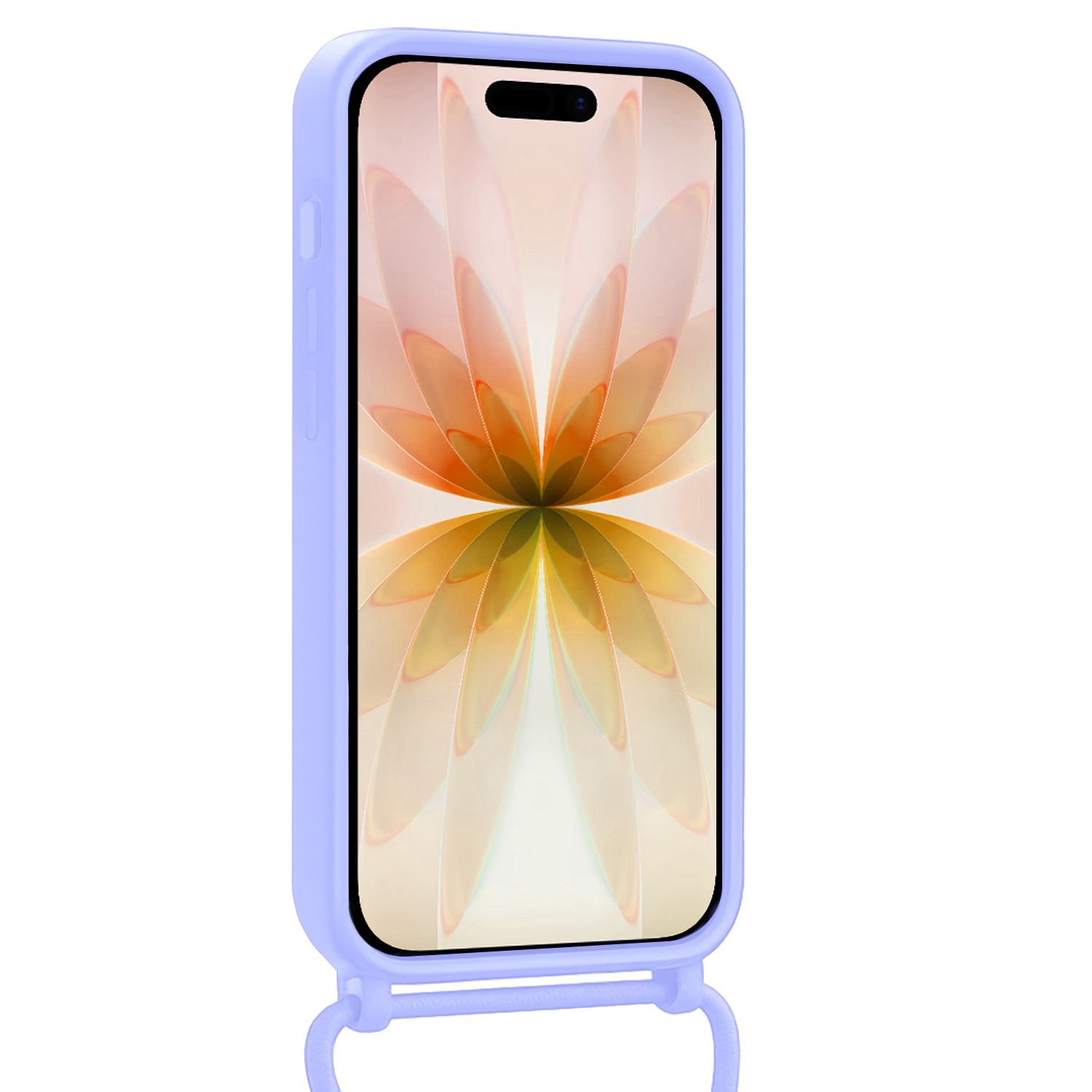 Nomfy Nomfy iPhone 17 Hoesje met Koord Met 2x Screenprotector - Lila