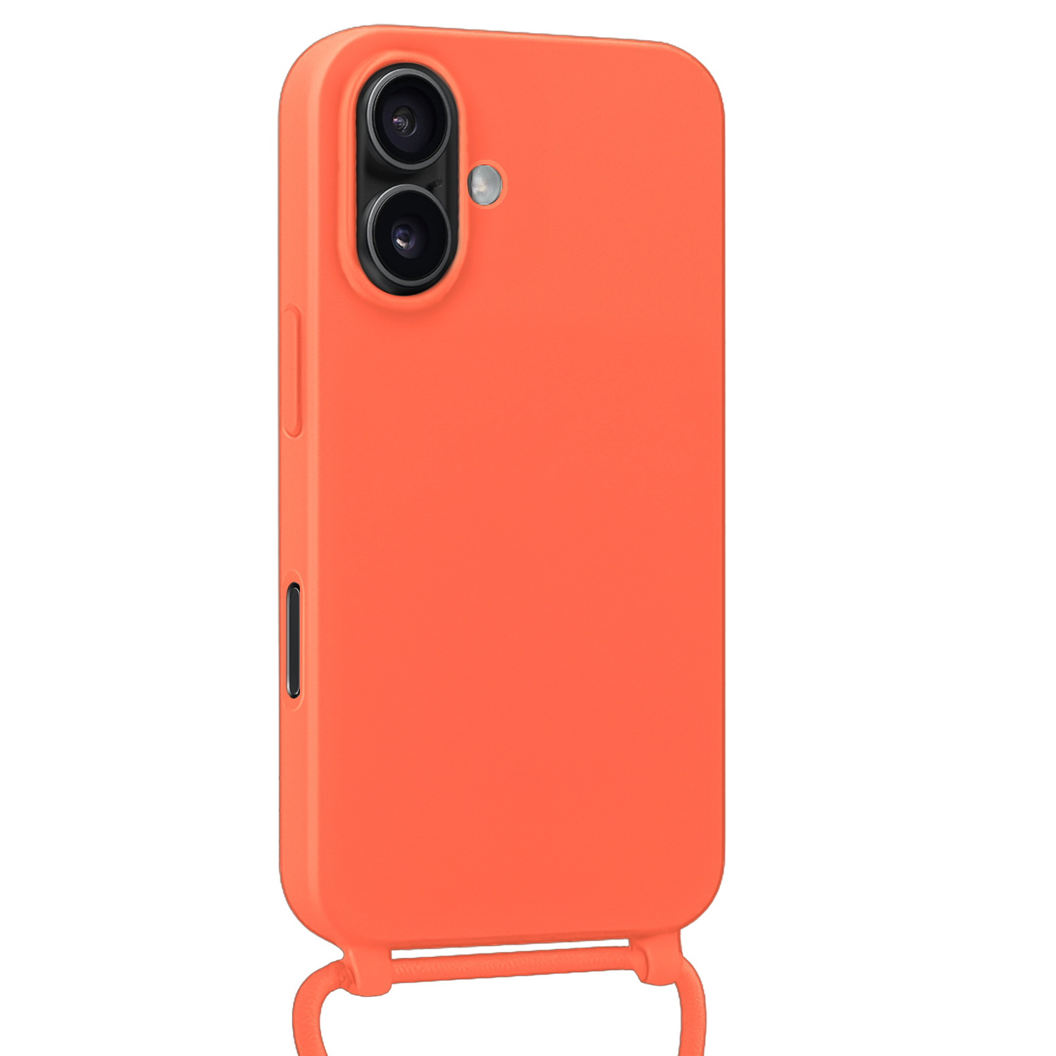 Nomfy Nomfy iPhone 17 Hoesje met Koord Met Screenprotector - Papaya