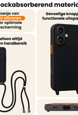 Nomfy Nomfy iPhone 17 Hoesje met Koord - Zwart