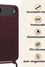 Nomfy Nomfy iPhone Air Hoesje met Koord - Aubergine