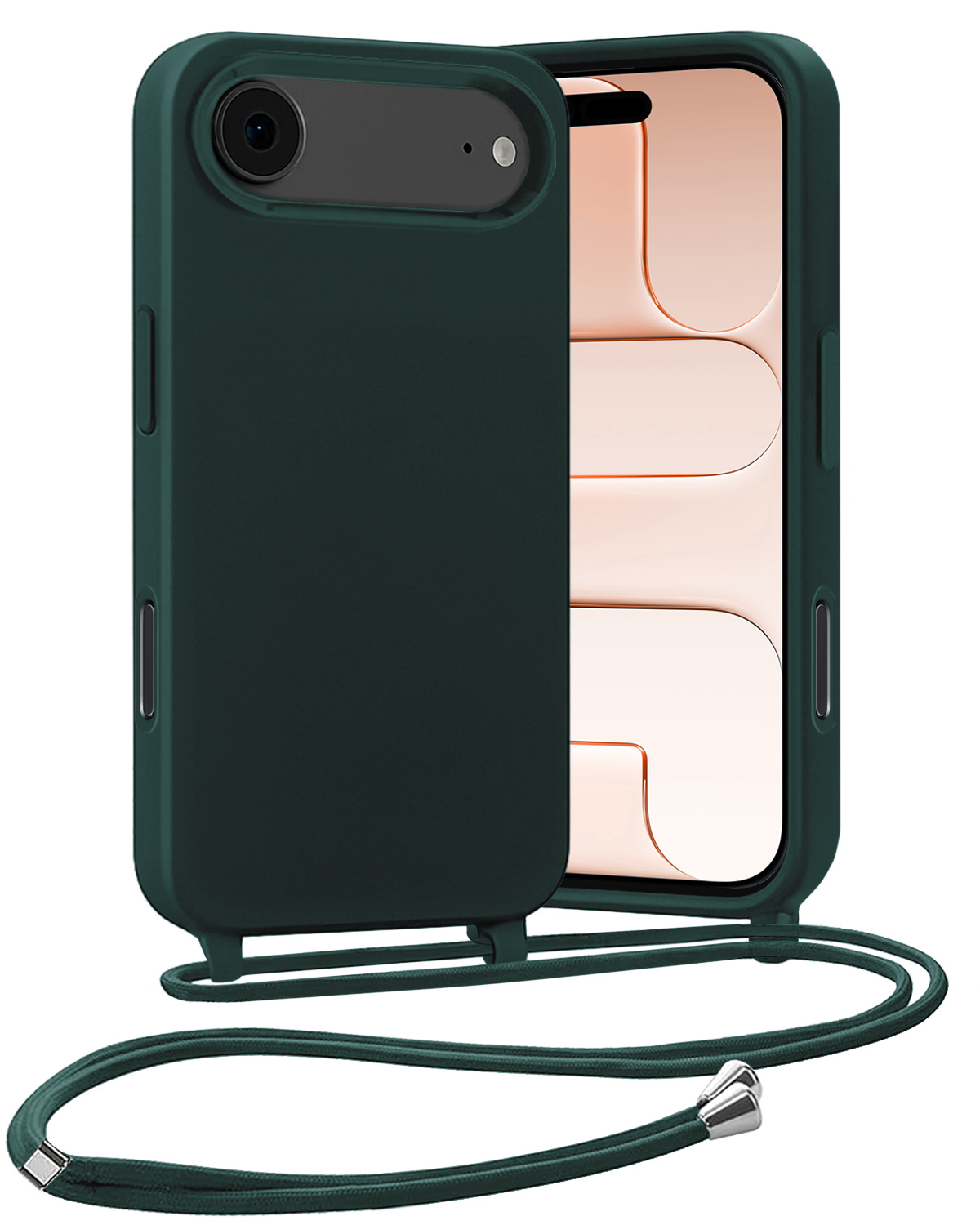 Nomfy Nomfy iPhone Air Hoesje met Koord - Donkergroen