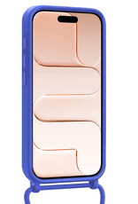 Nomfy Nomfy iPhone Air Hoesje met Koord Met 2x Screenprotector - Fel Blauw