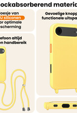 Nomfy Nomfy iPhone Air Hoesje met Koord - Geel - 2 PACK