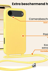 Nomfy Nomfy iPhone Air Hoesje met Koord Met Screenprotector - Geel