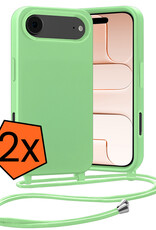 Nomfy Nomfy iPhone Air Hoesje met Koord - Groen - 2 PACK