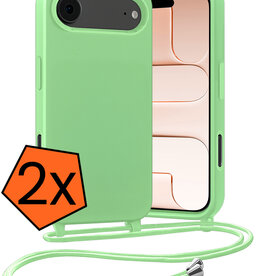 Nomfy Nomfy iPhone Air Hoesje met Koord - Groen - 2 PACK
