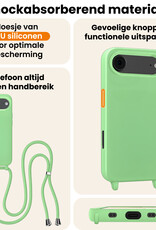 Nomfy Nomfy iPhone Air Hoesje met Koord - Groen - 2 PACK
