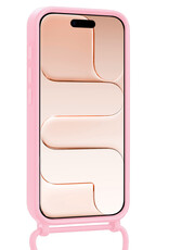 Nomfy Nomfy iPhone Air Hoesje met Koord Met 2x Screenprotector - Lichtroze