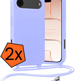 Nomfy Nomfy iPhone Air Hoesje met Koord - Lila - 2 PACK