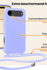 Nomfy Nomfy iPhone Air Hoesje met Koord - Lila - 2 PACK