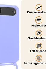 Nomfy Nomfy iPhone Air Hoesje met Koord Met Screenprotector - Lila