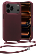 Nomfy Nomfy iPhone 17 Pro Hoesje met Koord - Aubergine