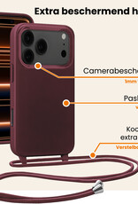 Nomfy Nomfy iPhone 17 Pro Hoesje met Koord - Aubergine