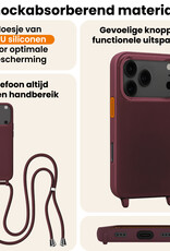Nomfy Nomfy iPhone 17 Pro Hoesje met Koord - Aubergine