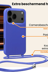 Nomfy Nomfy iPhone 17 Pro Hoesje met Koord - Fel Blauw