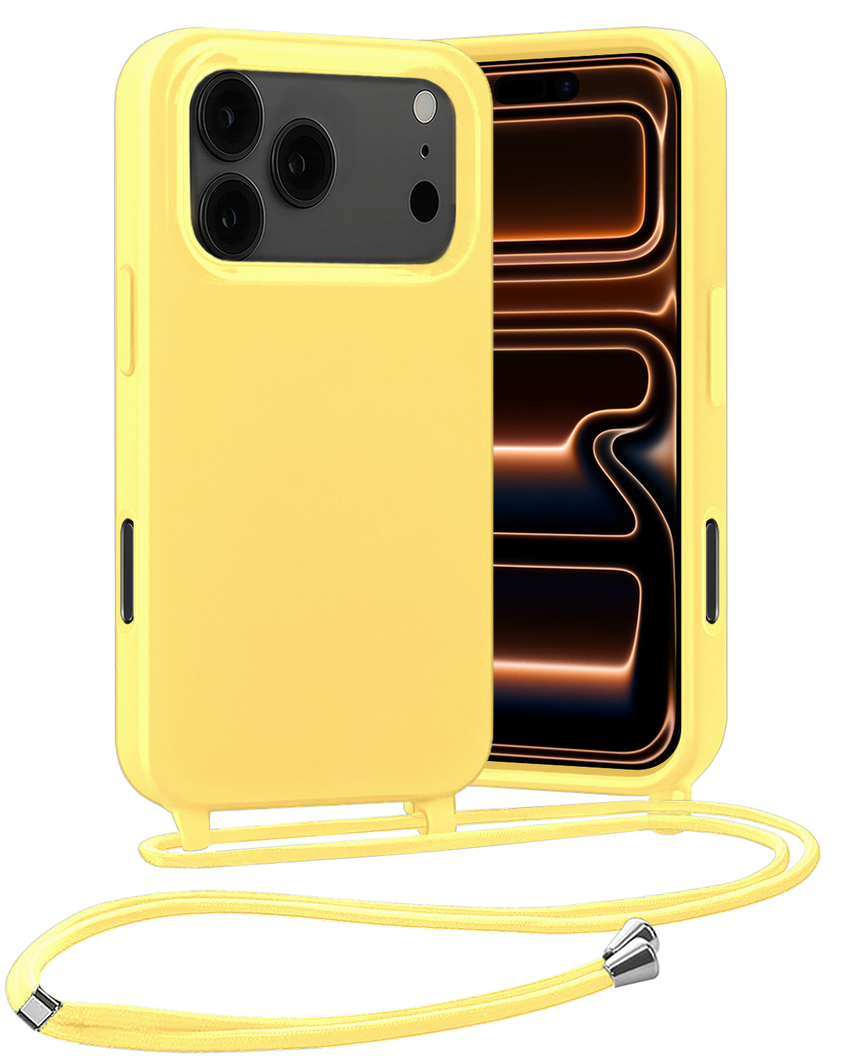 Nomfy Nomfy iPhone 17 Pro Hoesje met Koord - Geel