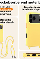 Nomfy Nomfy iPhone 17 Pro Hoesje met Koord Met 2x Screenprotector - Geel