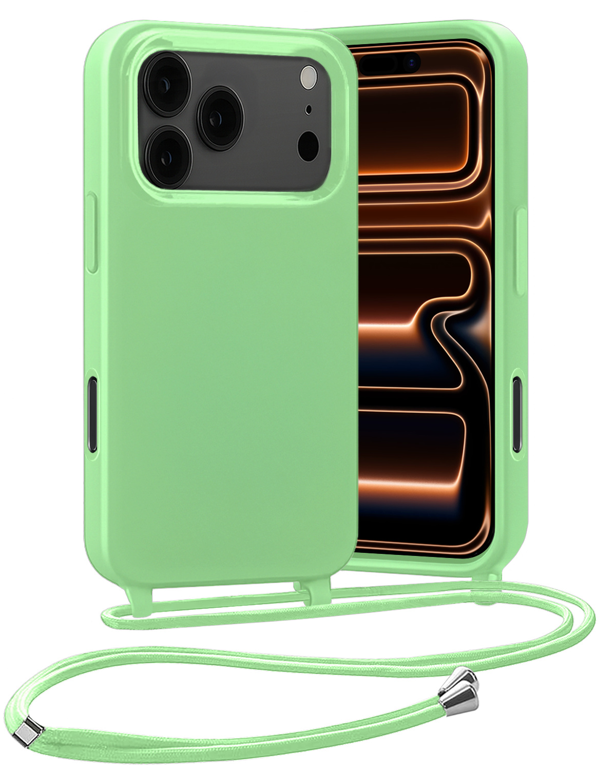 Nomfy Nomfy iPhone 17 Pro Hoesje met Koord - Groen