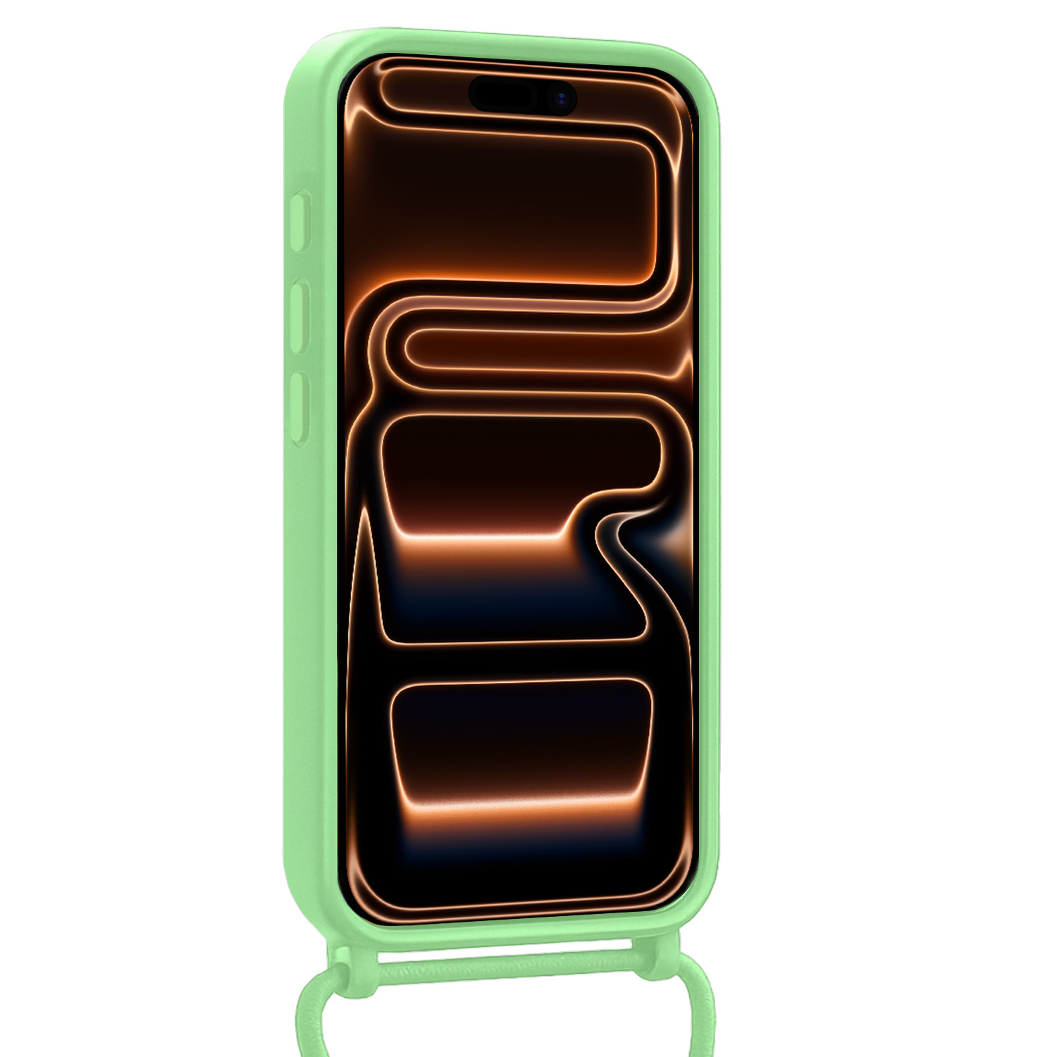 Nomfy Nomfy iPhone 17 Pro Hoesje met Koord - Groen - 2 PACK