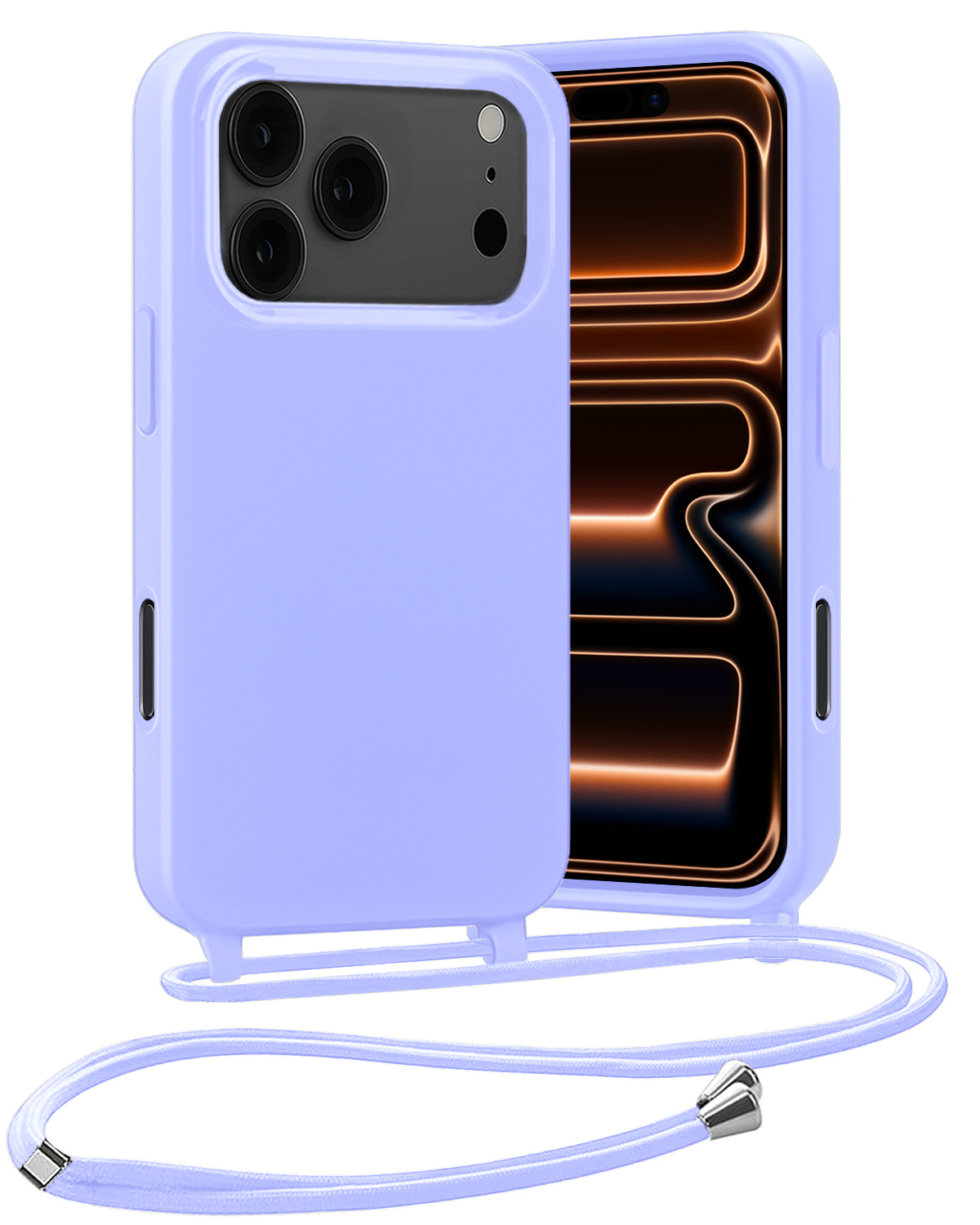Nomfy Nomfy iPhone 17 Pro Hoesje met Koord - Lila