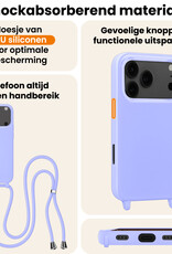 Nomfy Nomfy iPhone 17 Pro Hoesje met Koord - Lila