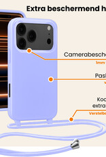 Nomfy Nomfy iPhone 17 Pro Hoesje met Koord - Lila - 2 PACK
