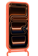 Nomfy Nomfy iPhone 17 Pro Hoesje met Koord Met 2x Screenprotector - Papaya